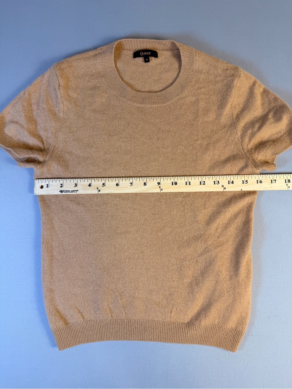 Quince Women’s Mongolian Cashmere Crewneck Sweater in Camel Tan Small - Picture 5 of 9